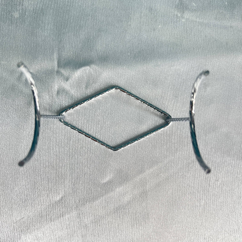 Silver crystal stand for elegant mineral presentation