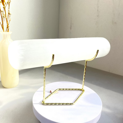 Silver finish crystal wand stand for collection display
