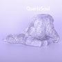 Silver polar bear crystal sphere display stand with concave back for mineral specimens