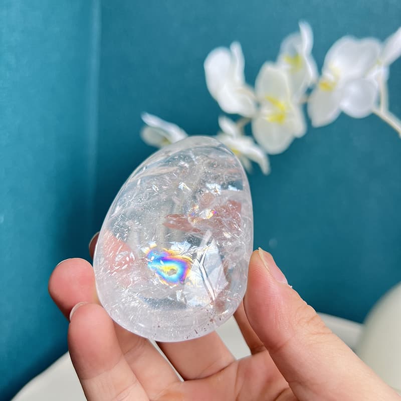 Polished White Smoky Quartz Free Form for Spiritual Practice