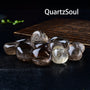  Natural Smoky Quartz tumbled stones with smooth polished surface and translucent brown color