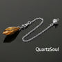 Tiger Eye Faceted Crystal Pendulum for Spiritual Guidance