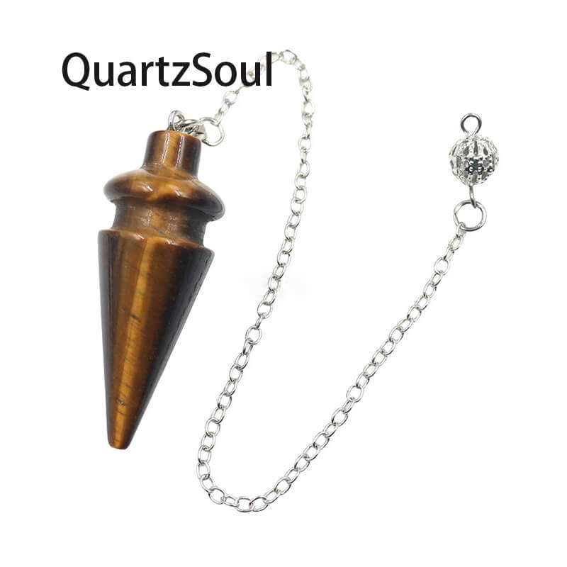  Tiger's Eye Crystal Pendulum for Protection and Clarity
