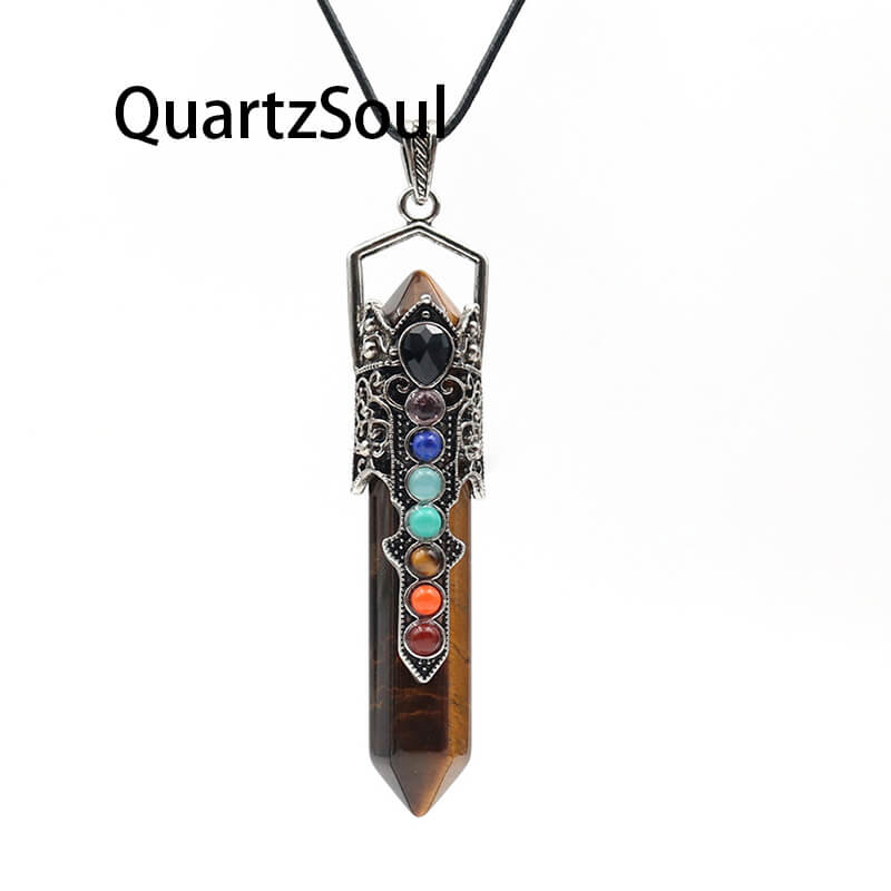 Tiger's Eye Crystal Pendulum for Protection and Intuition Enhancement