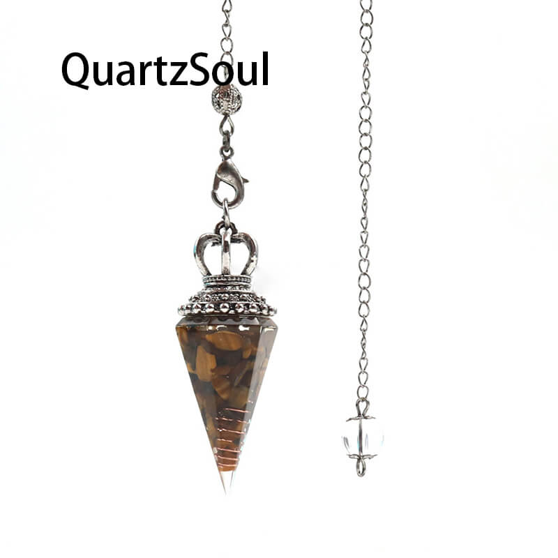 Tiger's Eye Crystal Pendulum for Protection and Clarity