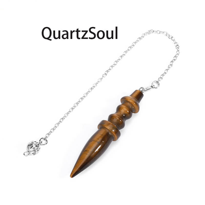 Golden Tiger's Eye Crystal Pendulum for Protection