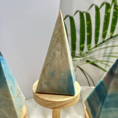Trolleite pyramid showcasing natural formations and metaphysical properties