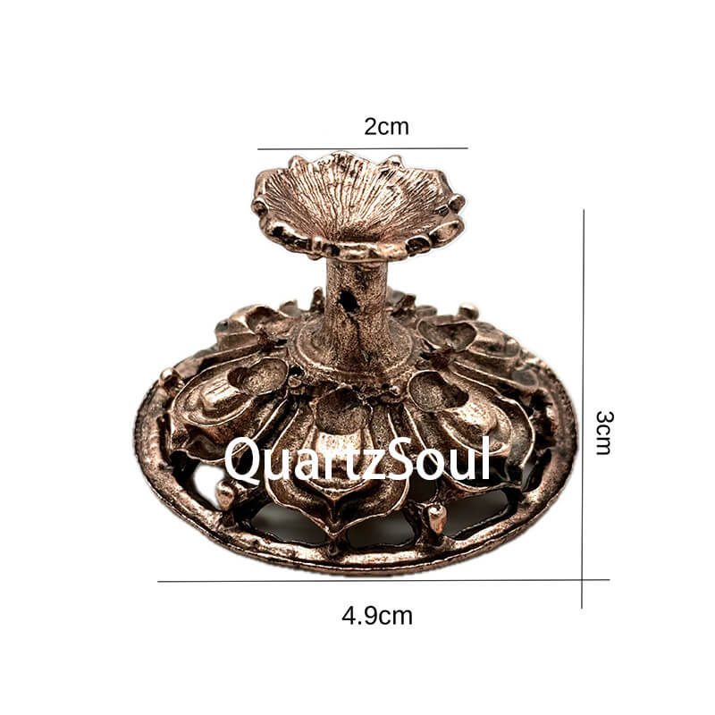 Vintage rose gold floral crystal ball stand with decorative base for displaying spheres