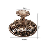 Vintage rose gold floral crystal ball stand with decorative base for displaying spheres