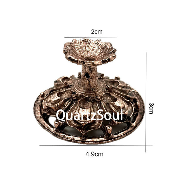 Vintage rose gold floral crystal ball stand with decorative base for displaying spheres