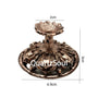 Vintage rose gold floral crystal ball stand with decorative base for displaying spheres