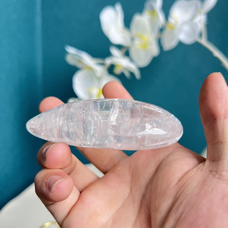 White Smoky Quartz Free Form Crystal Display Piece for Home