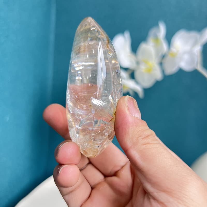 White Smoky Quartz Free Form Crystal for Spiritual Energy Practices
