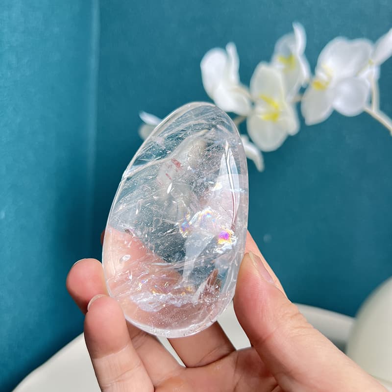 White Smoky Quartz Crystal Specimen with Natural Inclusions