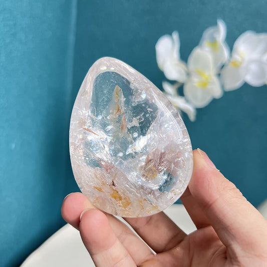 Natural White Smoky Quartz Free Form Crystal Healing Stone