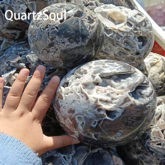 Premium wholesale Sphalerite sphere with intricate natural patterns for crystal retailers