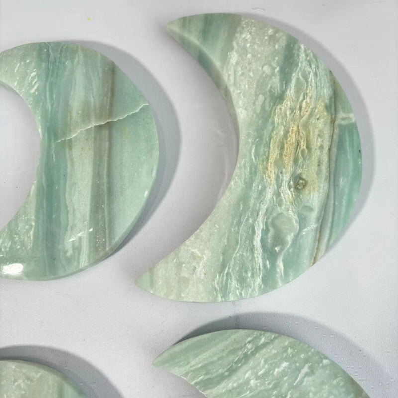 Collection of Wholesale Amazonite Moon Gemstones Various Sizes