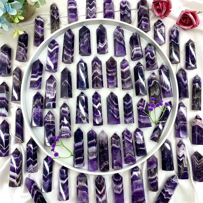 Premium wholesale amethyst tower crystal for healing and retail