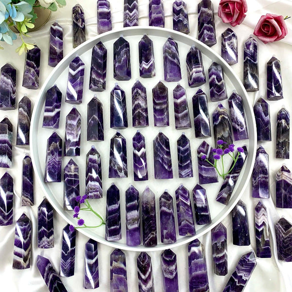 Premium wholesale amethyst tower crystal for healing and retail