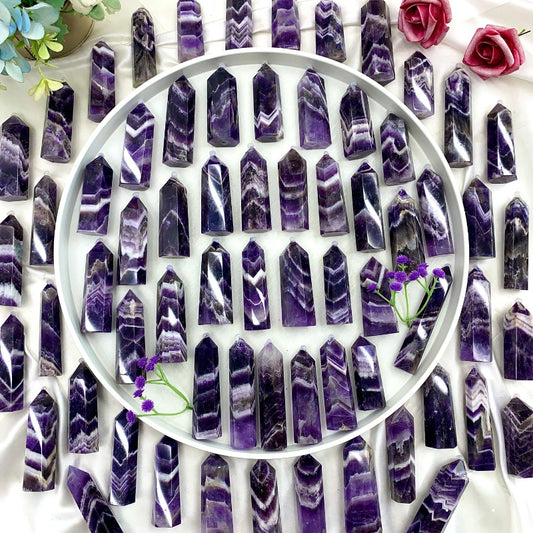 Premium wholesale amethyst tower crystal for healing and retail