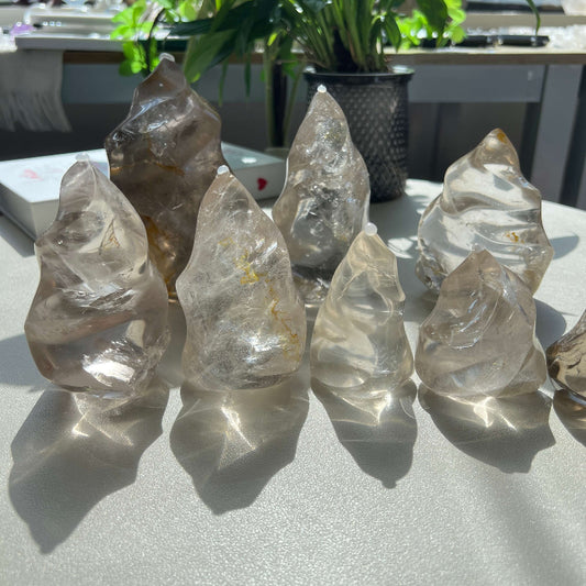 Premium Clear Quartz Crystal Flame Wholesale for Metaphysical Shops