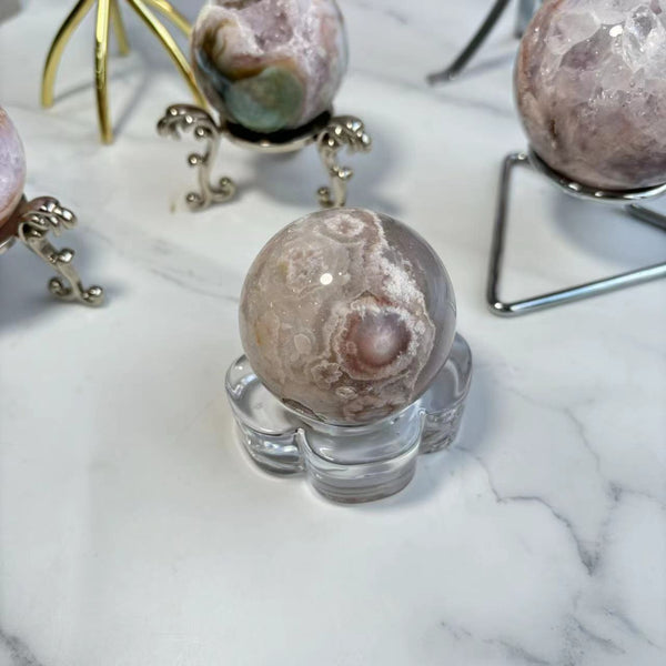 Wholesale Crystal Healing Stones Sakura Agate Spheres Display