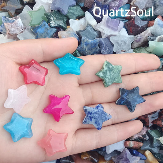 Assorted star-shaped crystals in various colors for wholesale buyers
