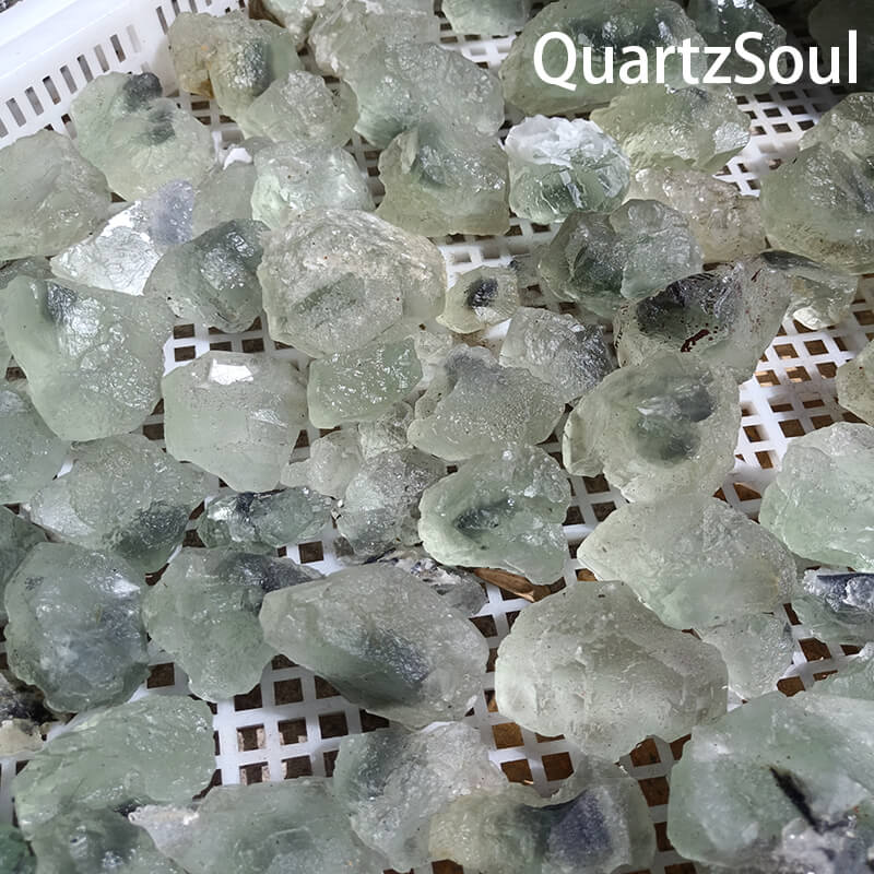 Natural green fluorite crystals for wholesale crystal supply