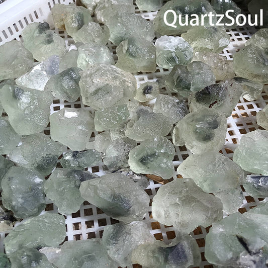 Natural green fluorite crystals for wholesale crystal supply
