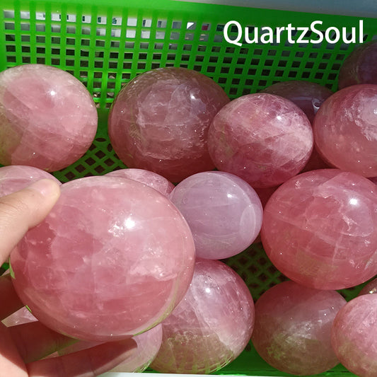  Premium wholesale rose quartz sphere for crystal retailers