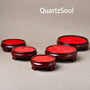 Wooden crystal ball stands in multiple sizes for displaying spheres and minerals