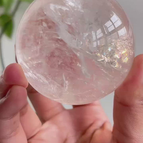 Clear quartz pyramid being used in meditation practice