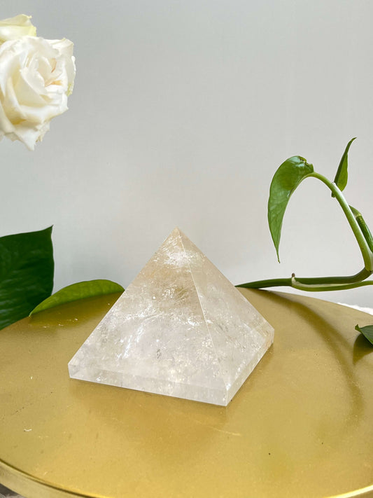 Clean quartz pyramid