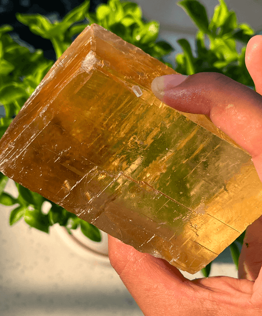 honey calcite raw