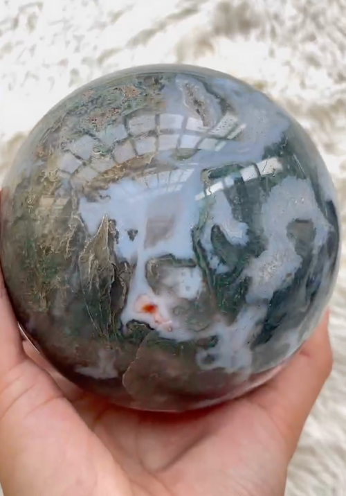 Blue Moss Agate Sphere 