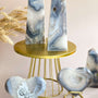 Premium Blue Flower Agate Crystal with Natural Floral Patterns