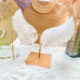 Crystal Angel Wings with Golden Stand Wholesale Healing Decor