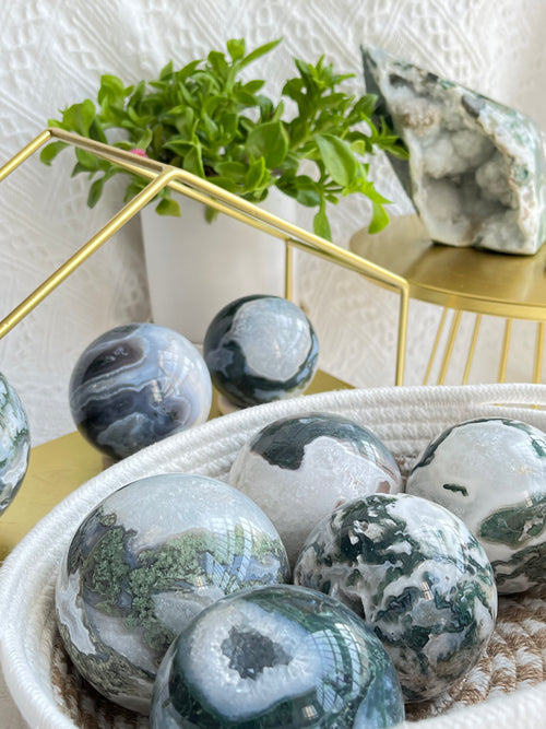 Green moss agate