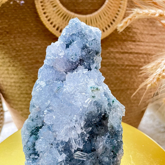 Galaxy Amethyst crystal cluster with cosmic dark inclusions for wholesale crystal suppliers