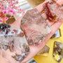 Natural Garden Quartz Free Form Crystal with Red Inclusions