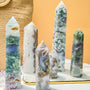 Premium wholesale moss agate crystal point for healing and prosperity