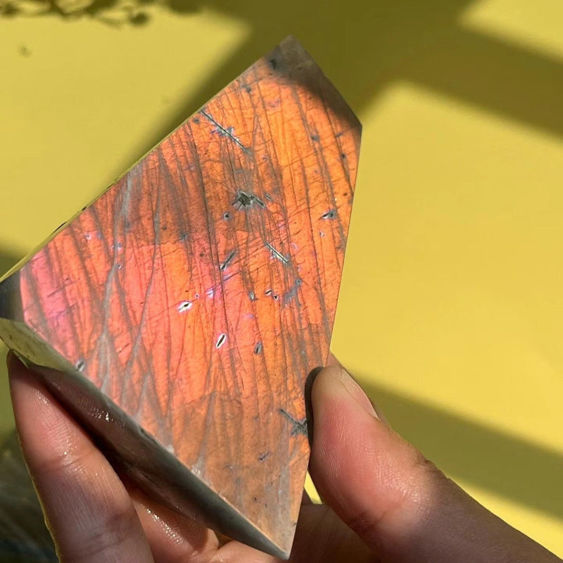 Natural Labradorite Crystal with Blue Flash for Spiritual Protection and Healing