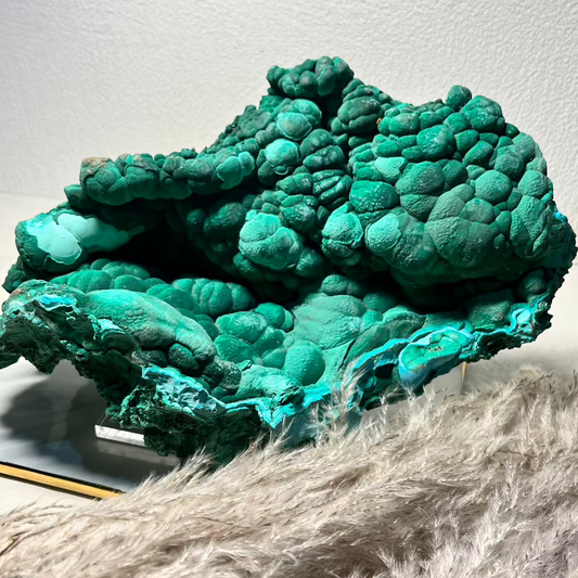 Premium natural malachite crystal specimen with botryoidal formation for healing and collection