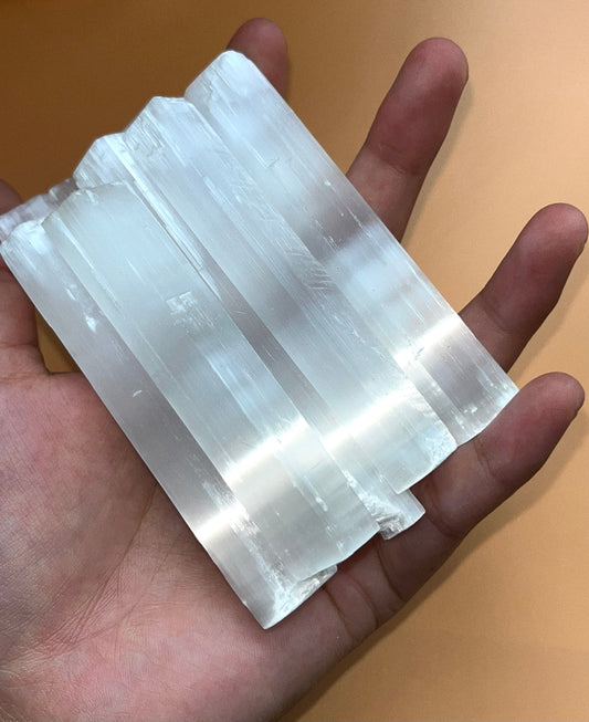 Pure Natural Selenite Crystal Tower for Energy Cleansing and Healing