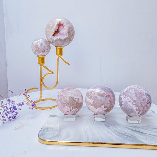 Premium Pink Amethyst Sphere Crystal Healing Stone Wholesale