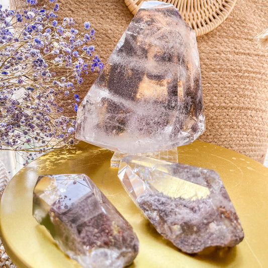 Raw Garden Quartz Crystal with Natural Inclusions and Metaphysical Properties