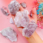 Raw lepidolite purple crystal chunk for anxiety relief and emotional healing