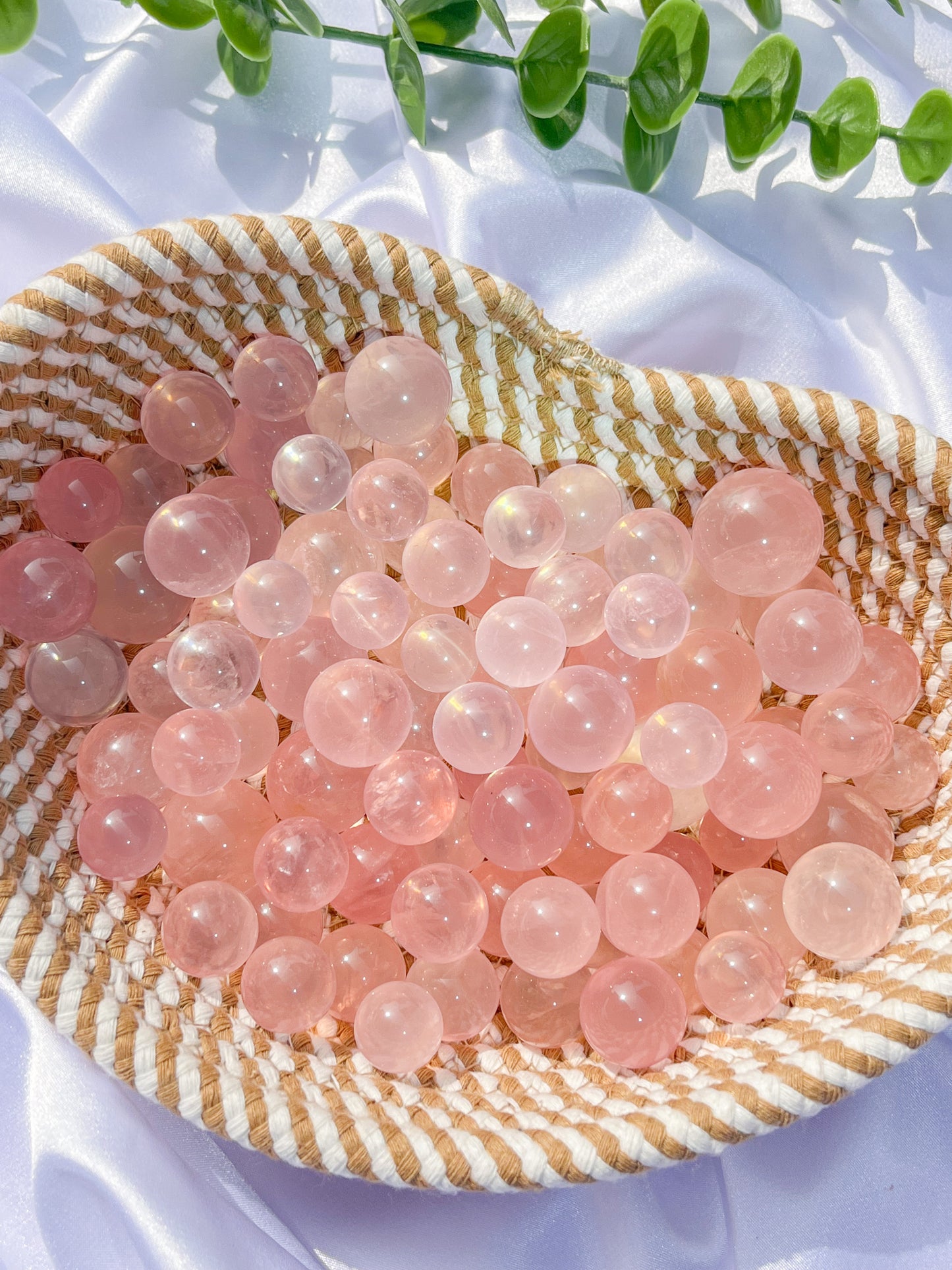 Star rose quartz mini sphere