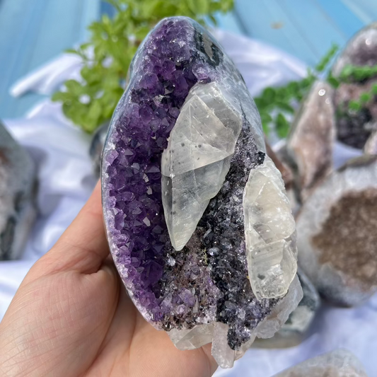 Natural sugar druzy crystal cluster specimen with sparkling crystalline formation